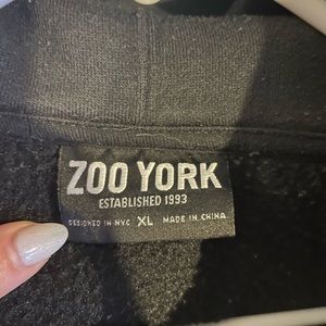 Zoo York black long sleeve full zip hoodie